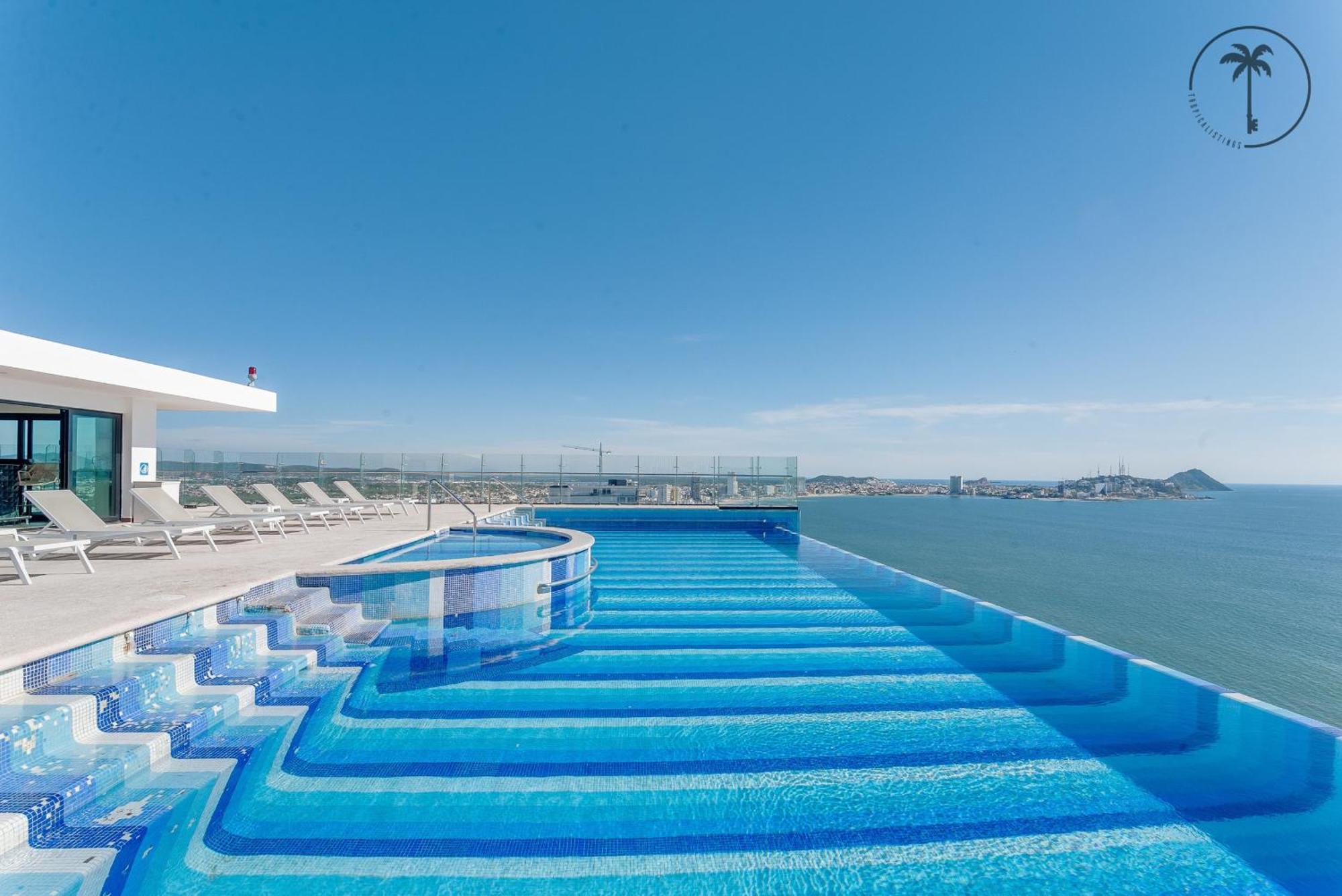 Hermosa Vista Al Mar, Condominio De Lujo! Mazatlán Exterior foto