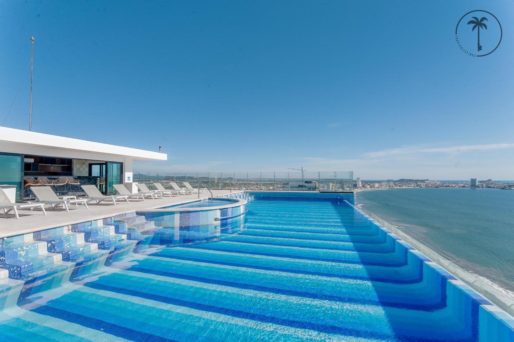 Hermosa Vista Al Mar, Condominio De Lujo! Mazatlán Exterior foto