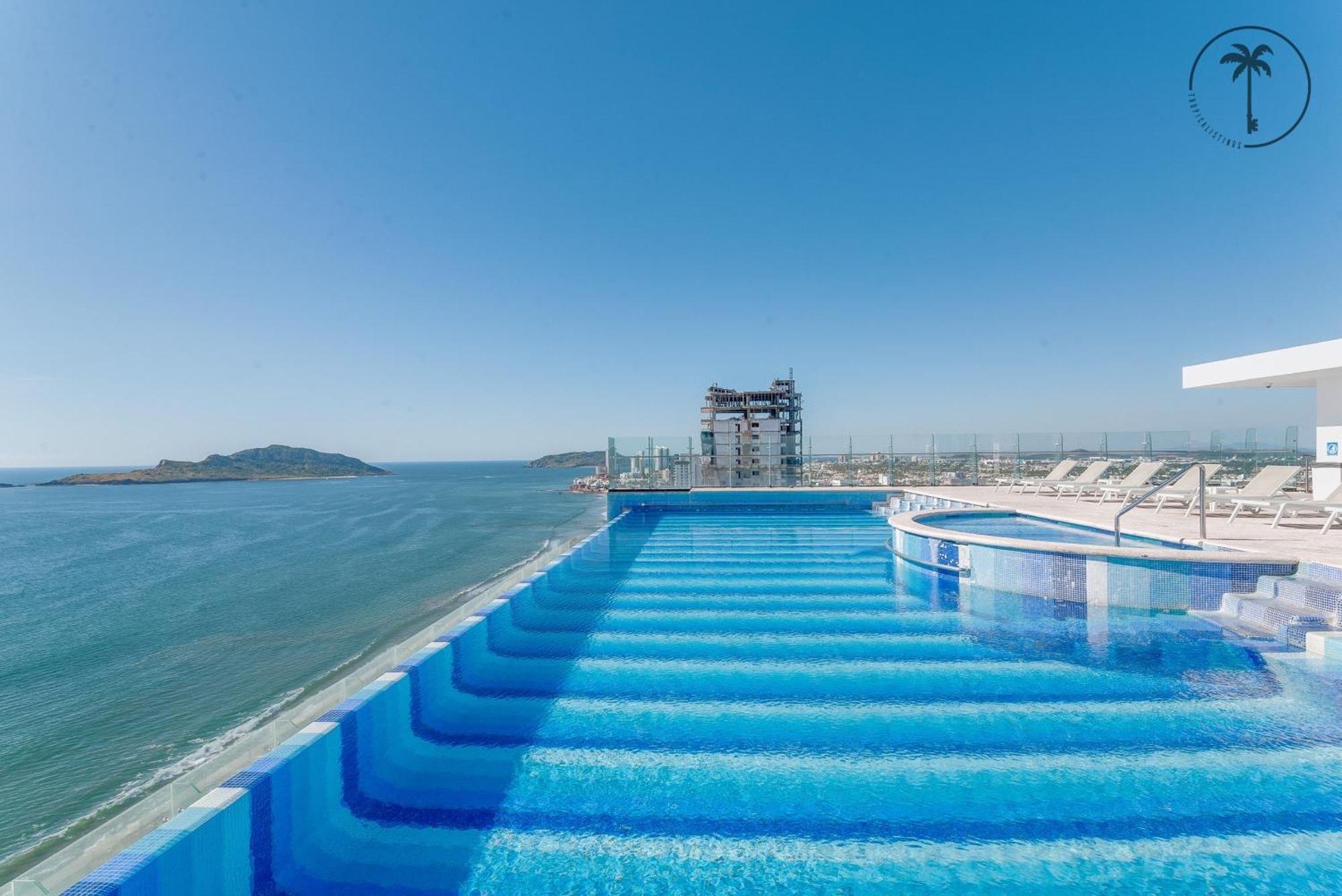 Hermosa Vista Al Mar, Condominio De Lujo! Mazatlán Exterior foto